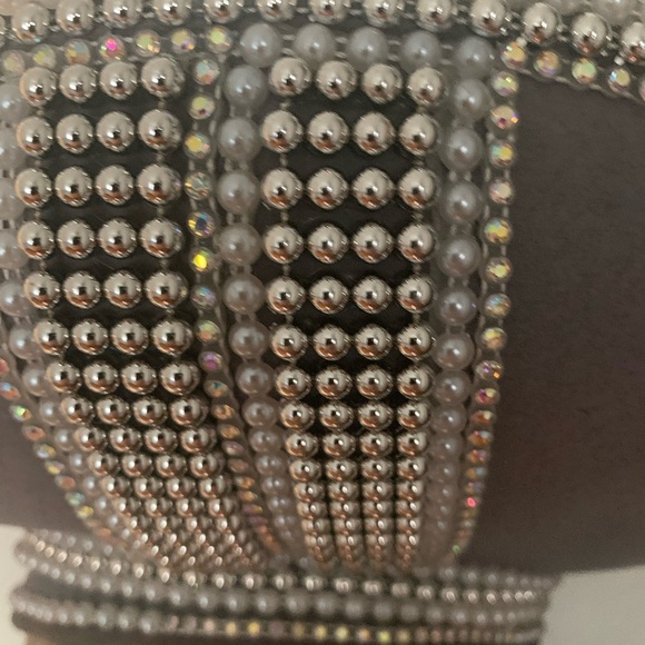 Vintage! Wool New York Model Pearl Beaded Rhinestone Hat - Picture 3 of 10